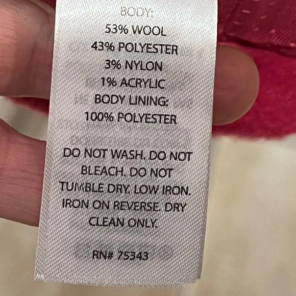 Rachel Zoe Peacoat Pink Wool Knee-Length Slit Pockets Button Closure size XS - Picture 8 of 13